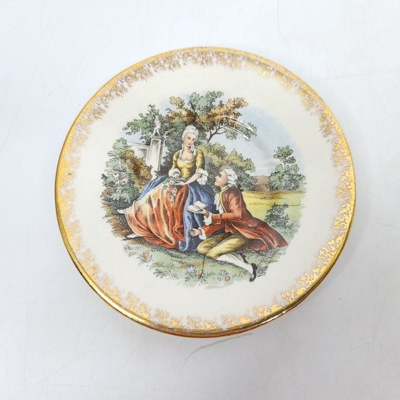 4 Demitasse Mini Cup and Saucer Sets Tea Cups Floral Colonial Quail Vintage - Picture 5 of 13